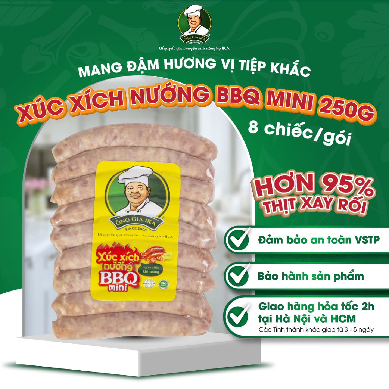 Xúc xích Nướng BBQ mini