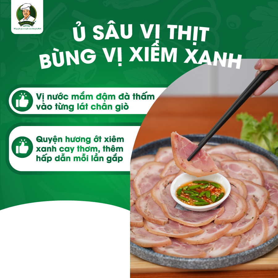 CHÂN GIÒ Ủ MẮM XIÊM XANH 200G