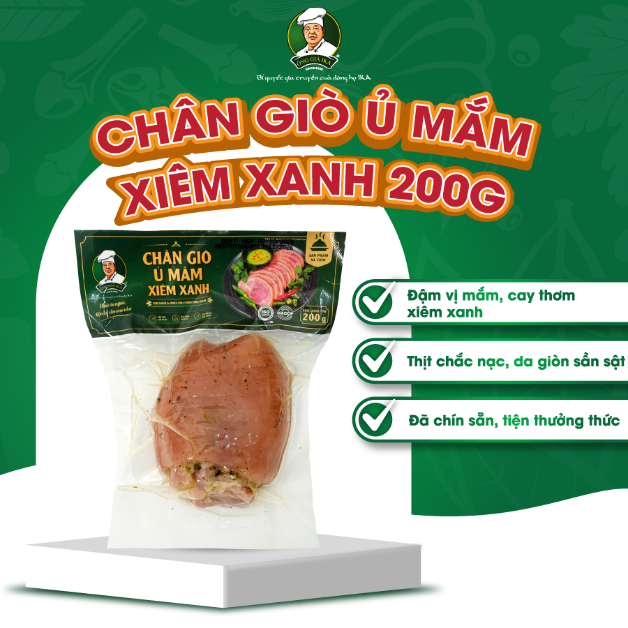 CHÂN GIÒ Ủ MẮM XIÊM XANH 200G