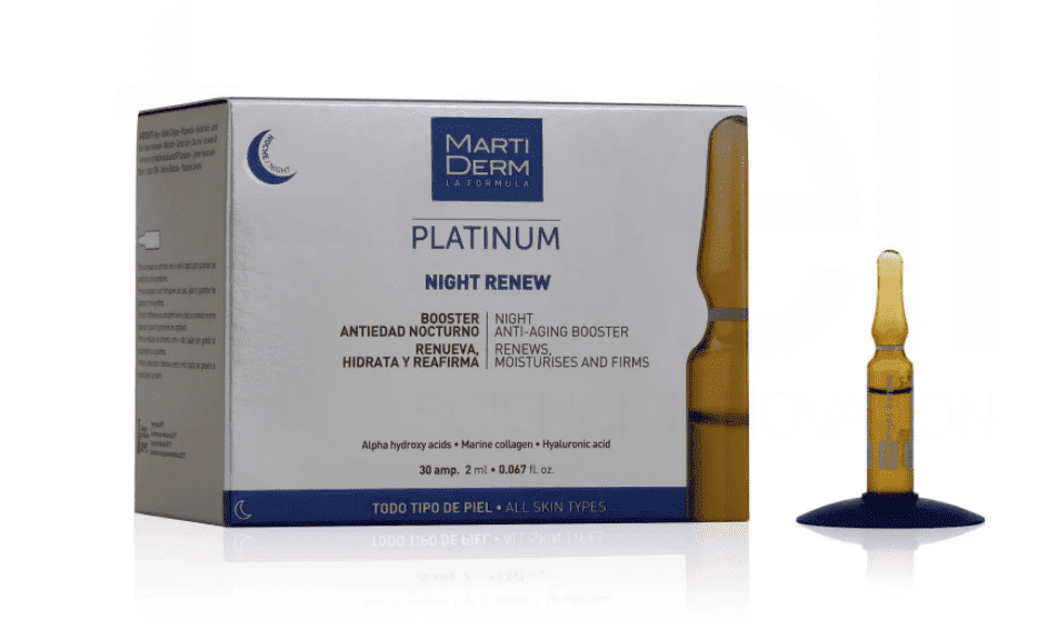 MartiDerm Platinum Night Renew -- Ampoule Chống Lão Hoá & Tái Tạo Da Ban Đêm