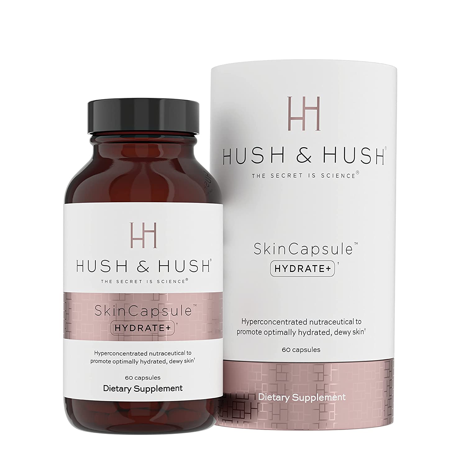 Viên Uống Cấp Nước Dưỡng Ẩm Sâu Cho Da Hush & Hush SkinCapsule Hydrate+ 60 viên