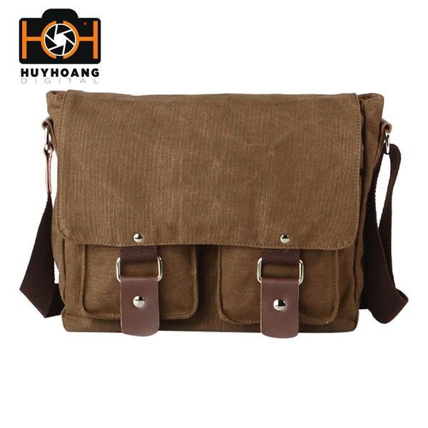 Túi máy ảnh Canvas MC1 (Size S) - Nâu