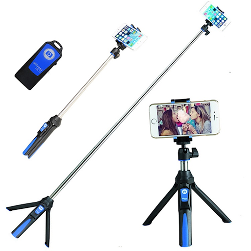 Gậy Selfie Chụp Hình Tự Sướng Tích Hợp Tripod Benro MK10 Hỗ Trợ Bluetooth 3.0 (Xanh Dương)