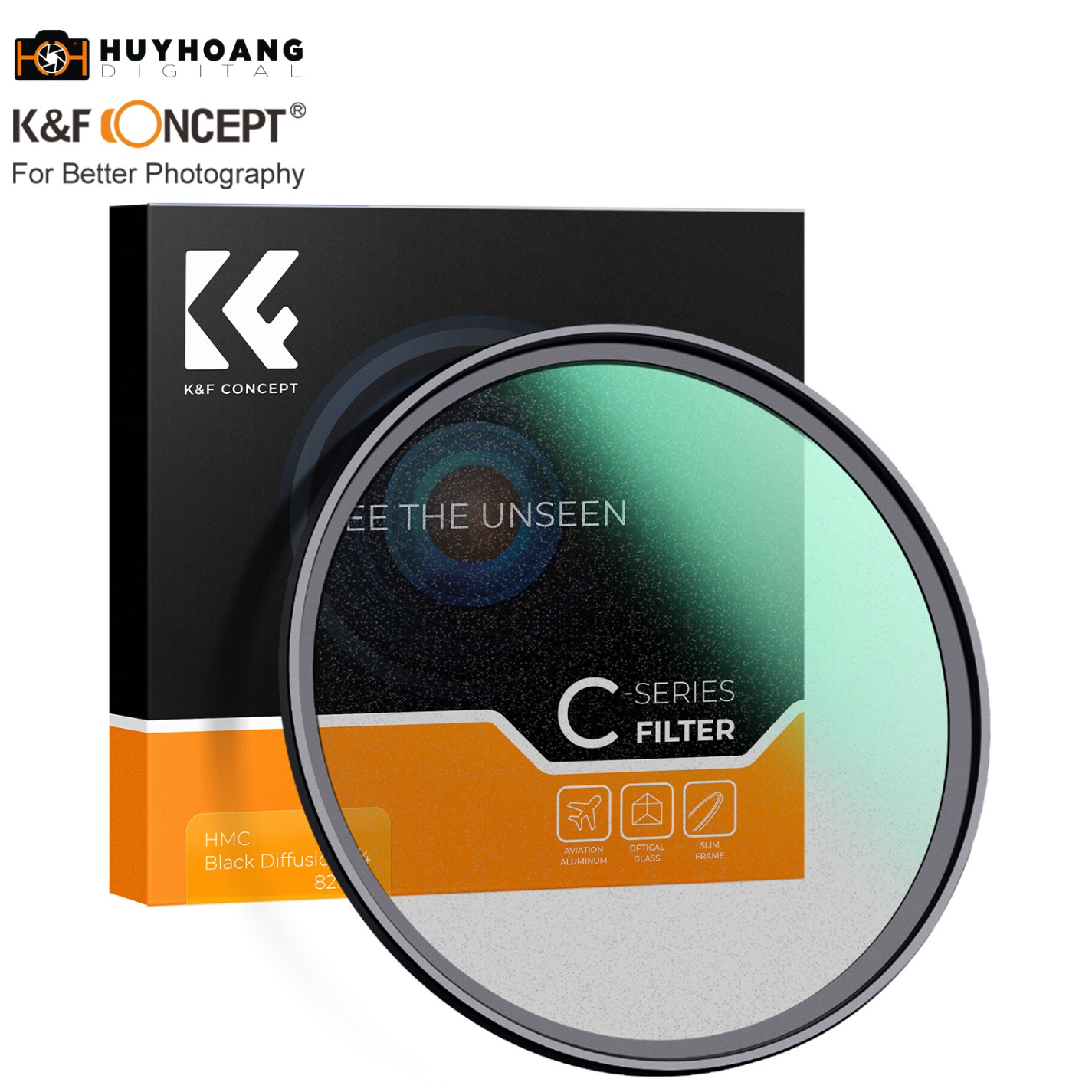 Kính lọc Filter K&F Concept Black Diffusion Mist 1/4 (82mm)