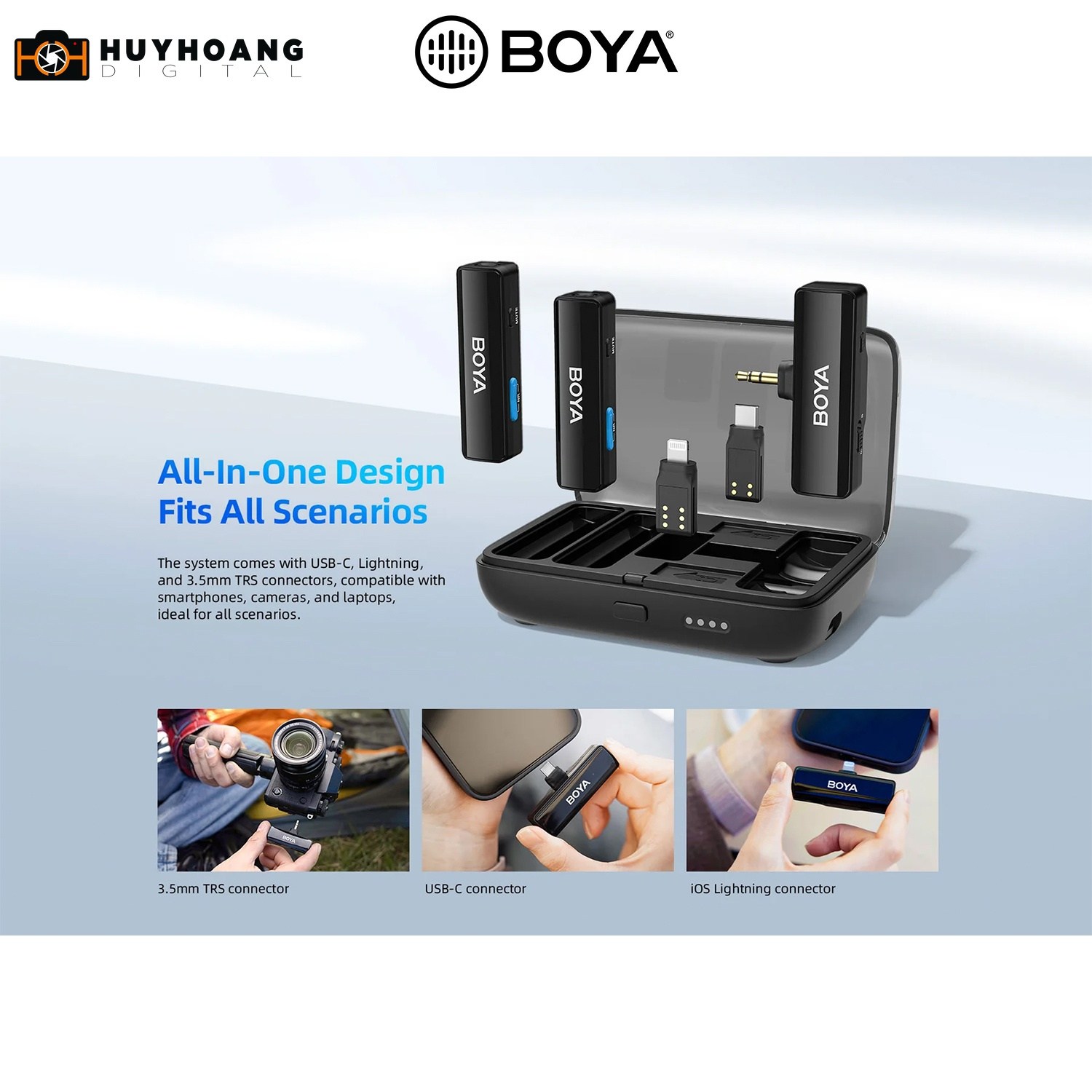 BOYA 3-in-1 là dòng micro nhỏ gọn