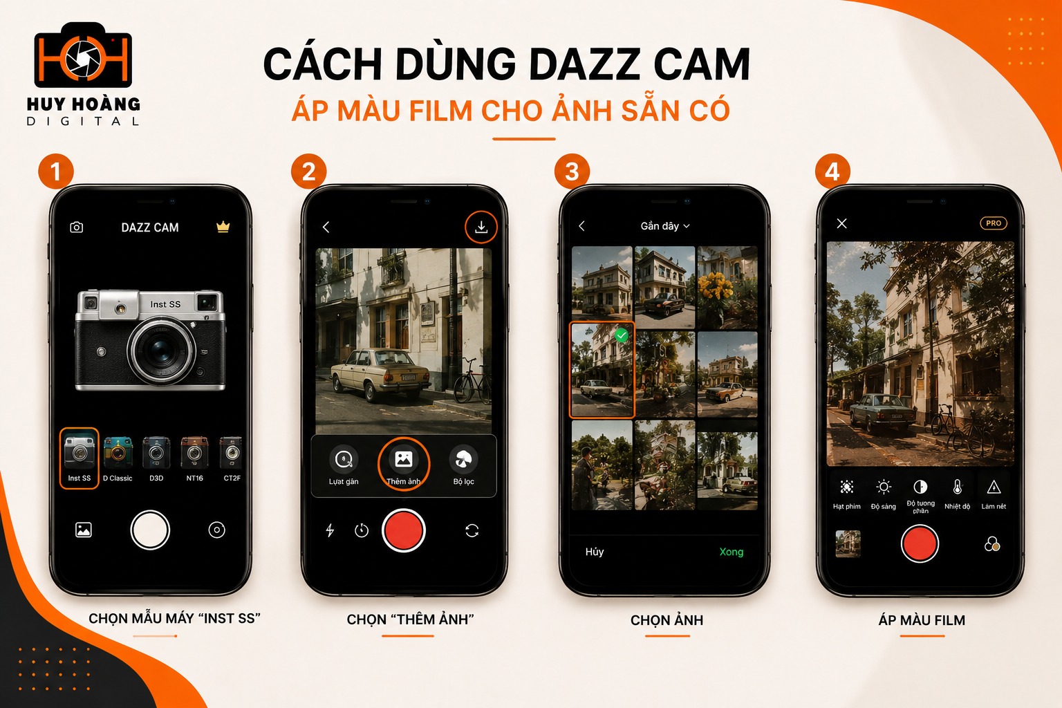 Cách sử dụng Dazz Cam áp màu film cho ảnh sẵn có
