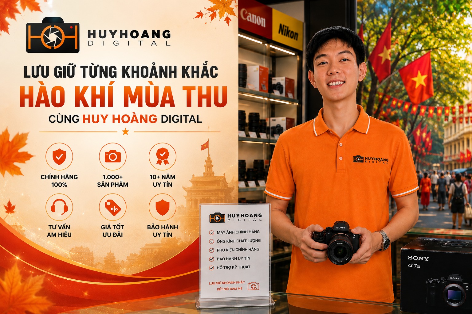 Lưu giữ từng khoảnh khắc hào khí Mùa thu cùng Huy Hoàng Digital