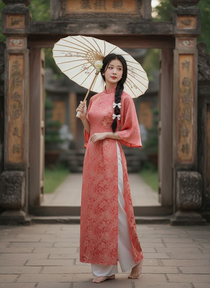 Chụp ảnh áo dài ở chùa