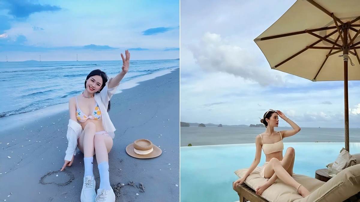 Tạo dáng che nắng giúp khung hình thêm tự nhiên