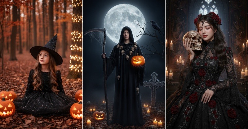 Phong cách thiên thần bóng tối cuốn hút trong đêm hội Halloween