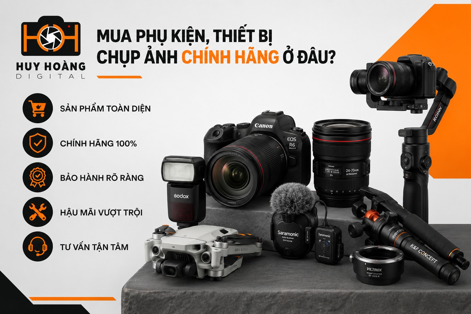 Huy Hoàng Digital - Địa chỉ mua thiết bị quay chụp ngoài trời uy tín