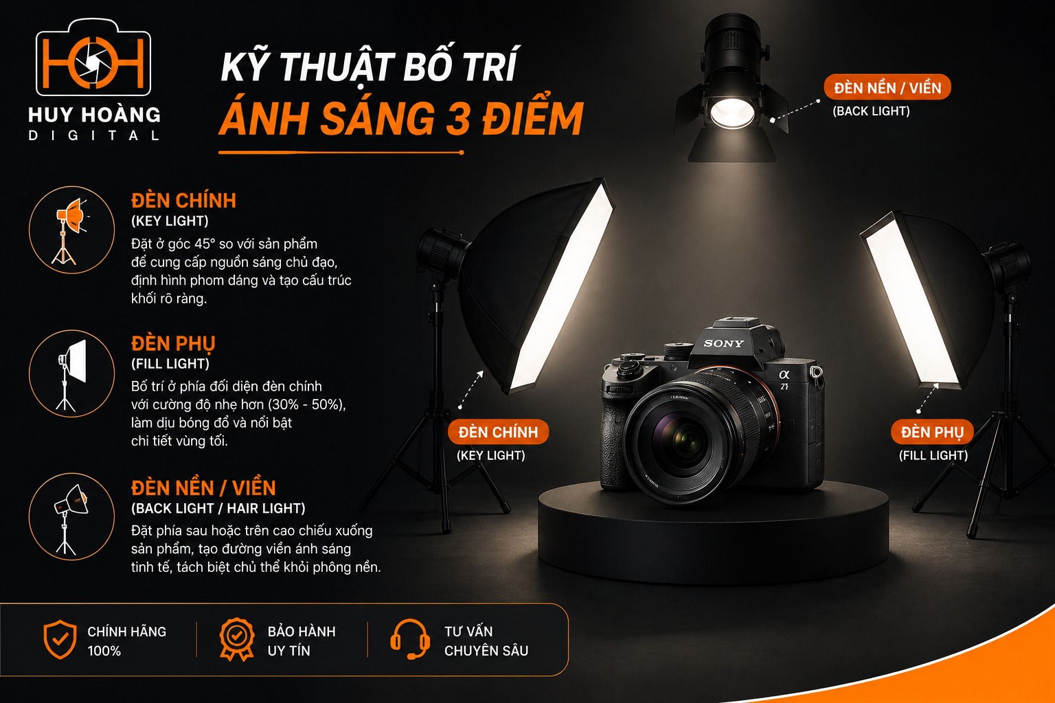 Kỹ thuật bố trí ánh sáng 3 điểm