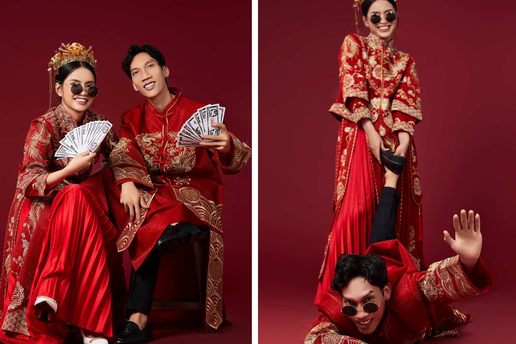Tạo dáng dễ thương cùng phụ kiện