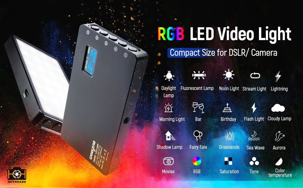 Bảng đèn LED di động Viltrox RB08P RGB