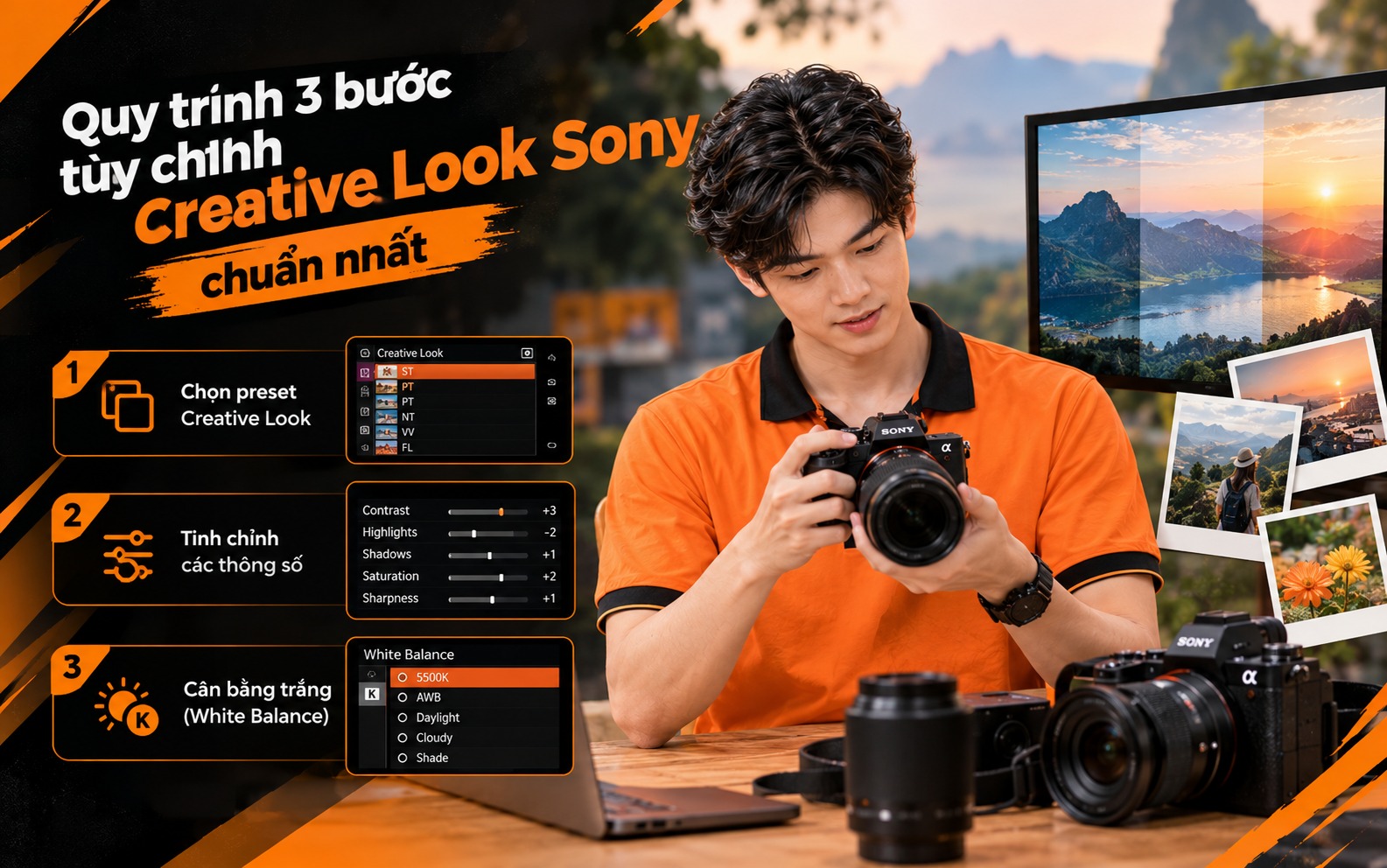 Quy trình 3 bước tùy chỉnh Creative Look Sony chuẩn nhất