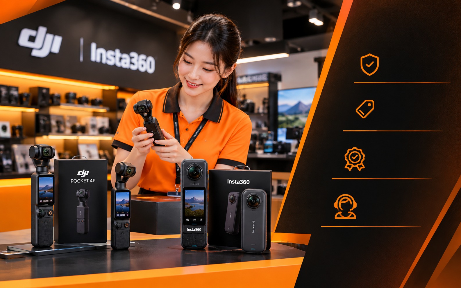 Mua DJI Pocket 4P hay Insta360 chính hãng ở đâu uy tín?