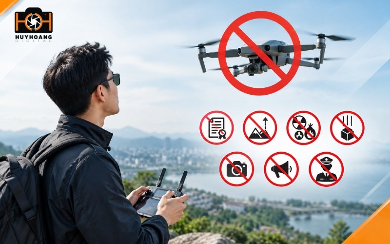 Những hành vi bị nghiêm cấm khi sử dụng flycam tại Việt Nam