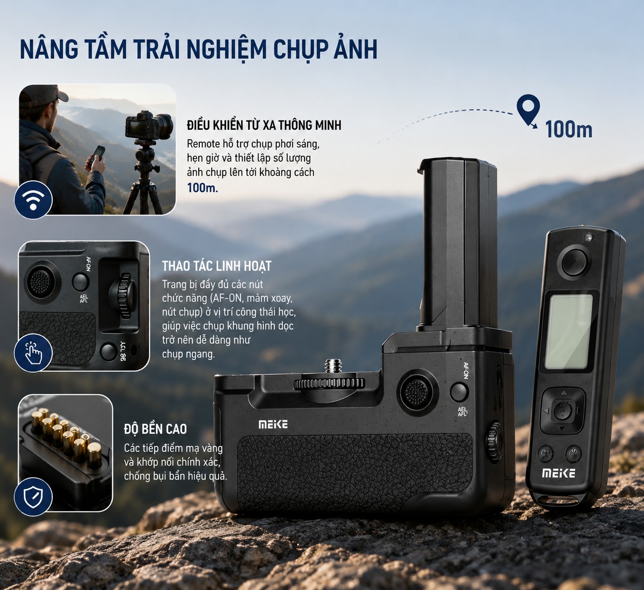 Ưu điểm vượt trội Grip Meike MK-A9 Pro