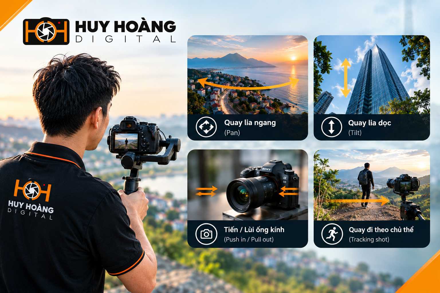 Kiểm soát các chuyển động của ống kính