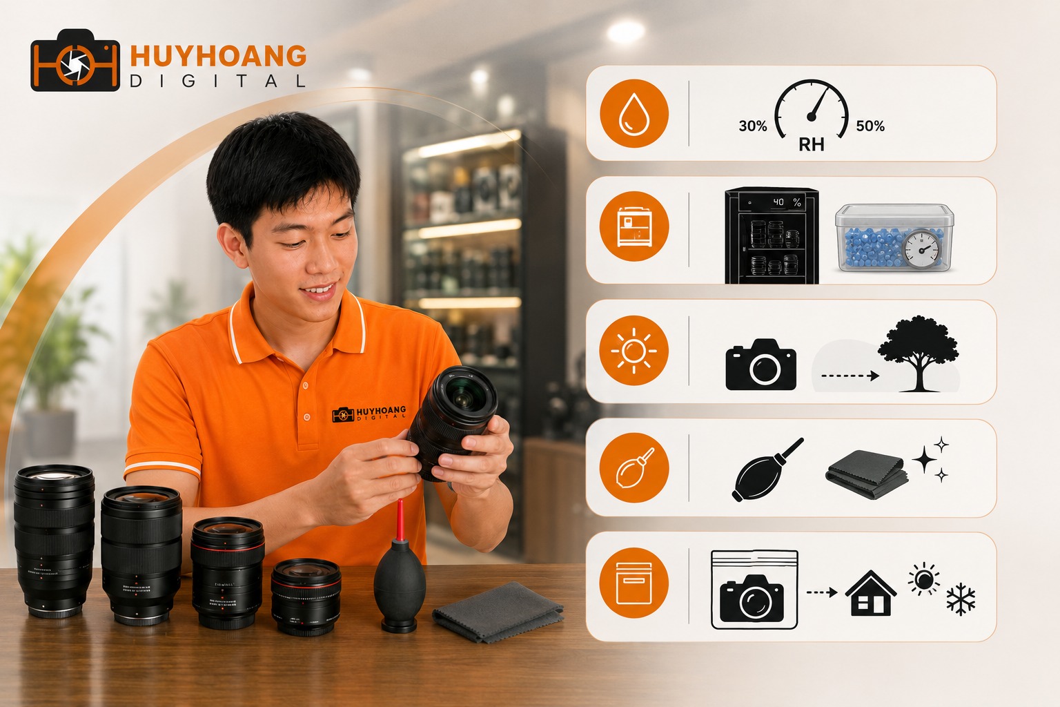 Giải pháp phòng tránh lens bị mốc hiệu quả nhất