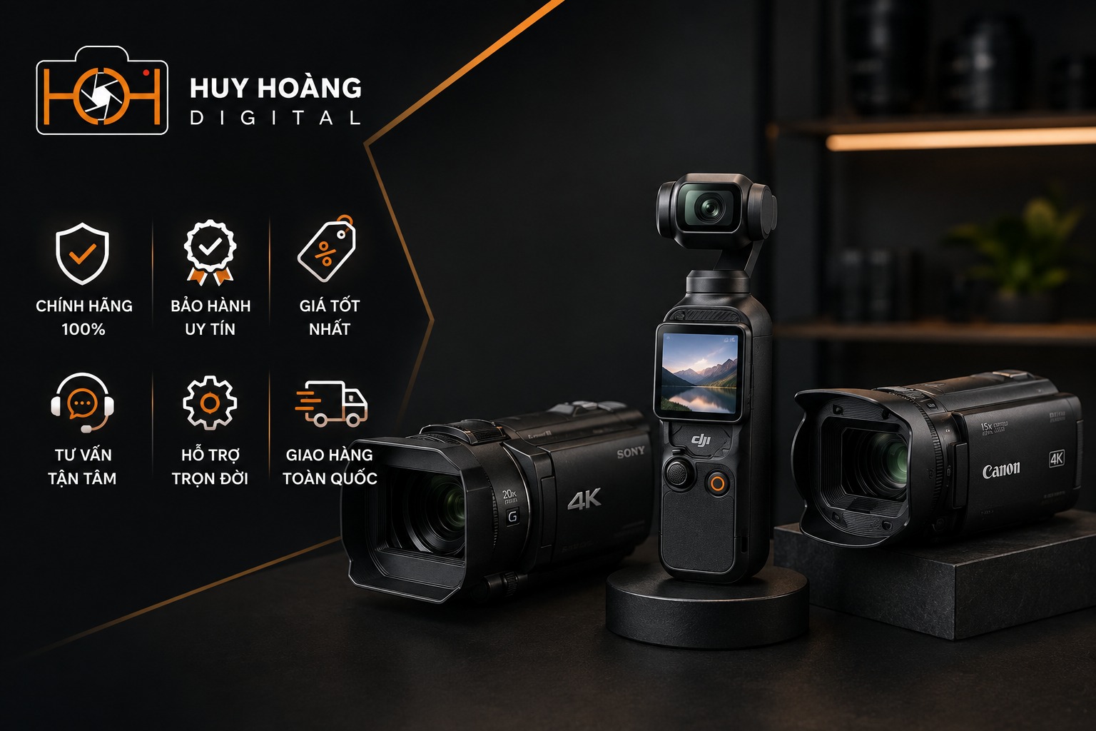 Mua máy quay phim cầm tay giá rẻ, bảo hành uy tín 100%