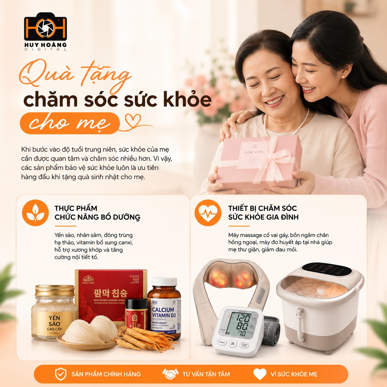 Quà tặng chăm sóc sức khỏe cho mẹ