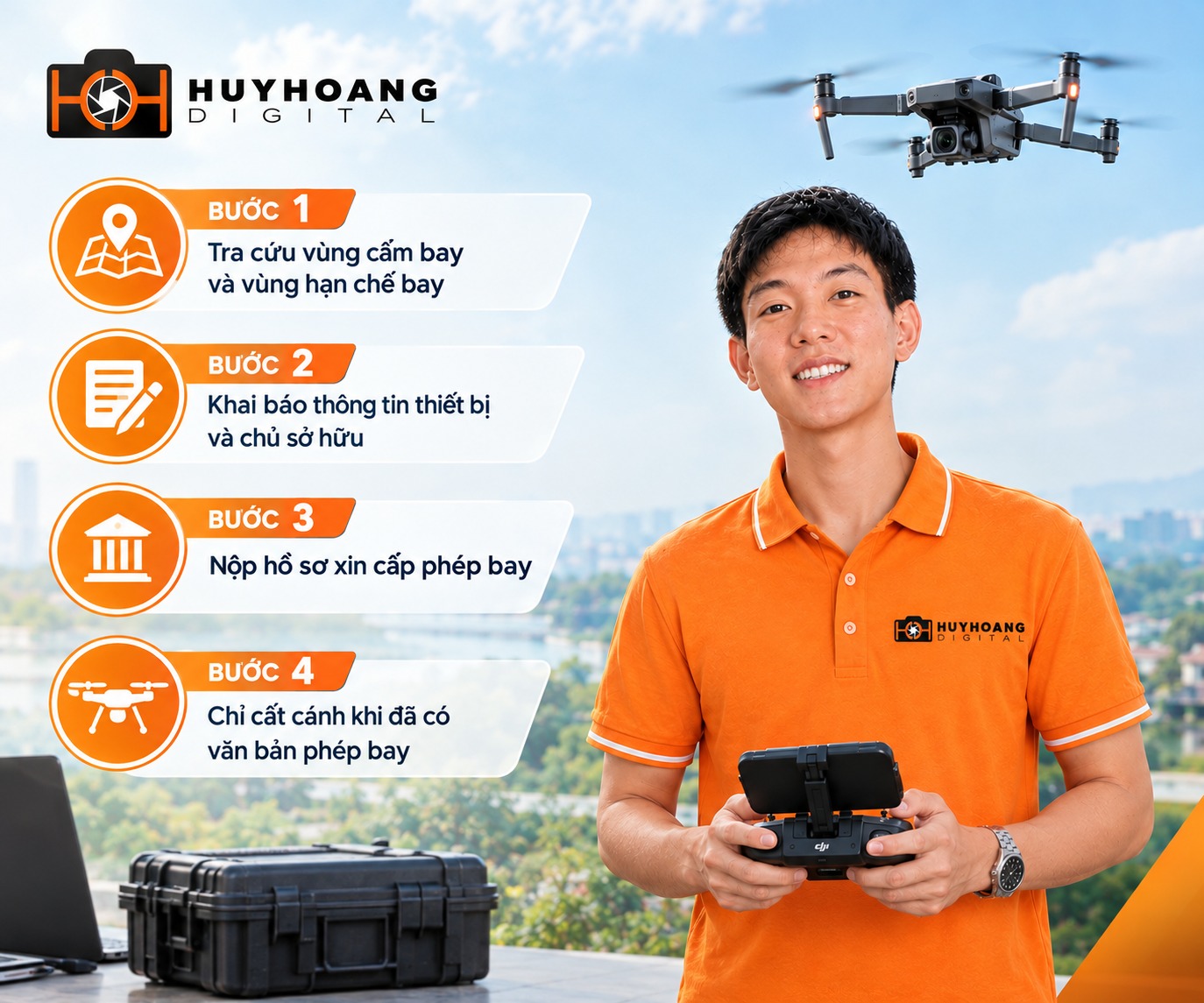 Hướng dẫn sử dụng thiết bị bay đúng pháp luật dành cho người dùng