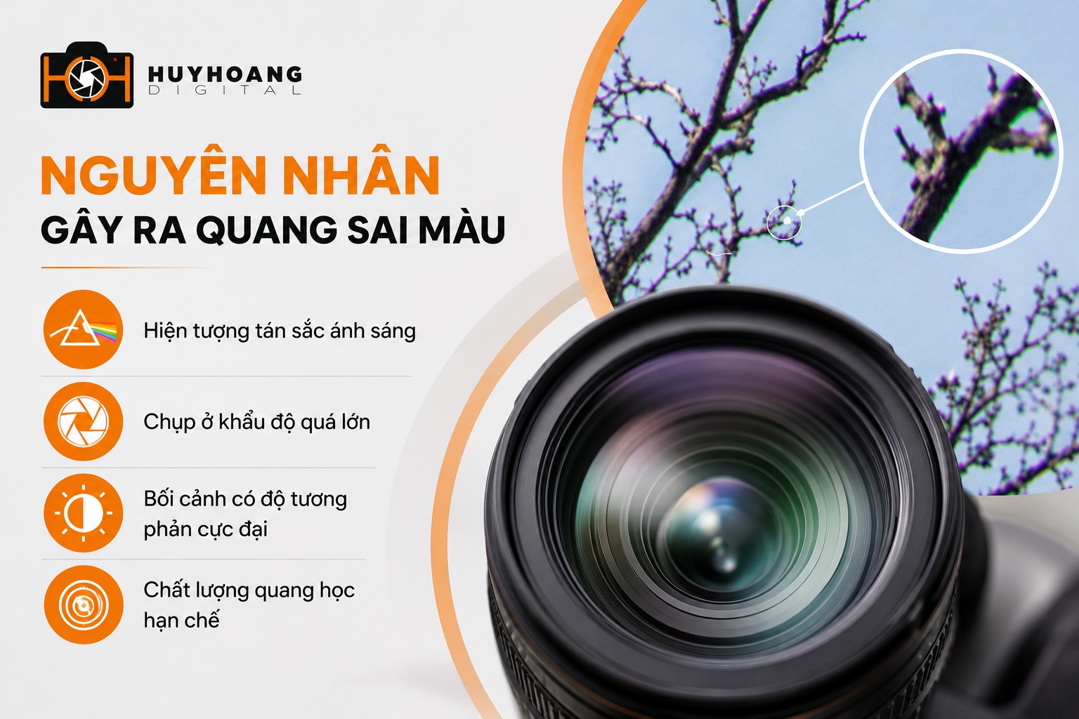 Nguyên nhân gây ra hiện tượng quang sai màu