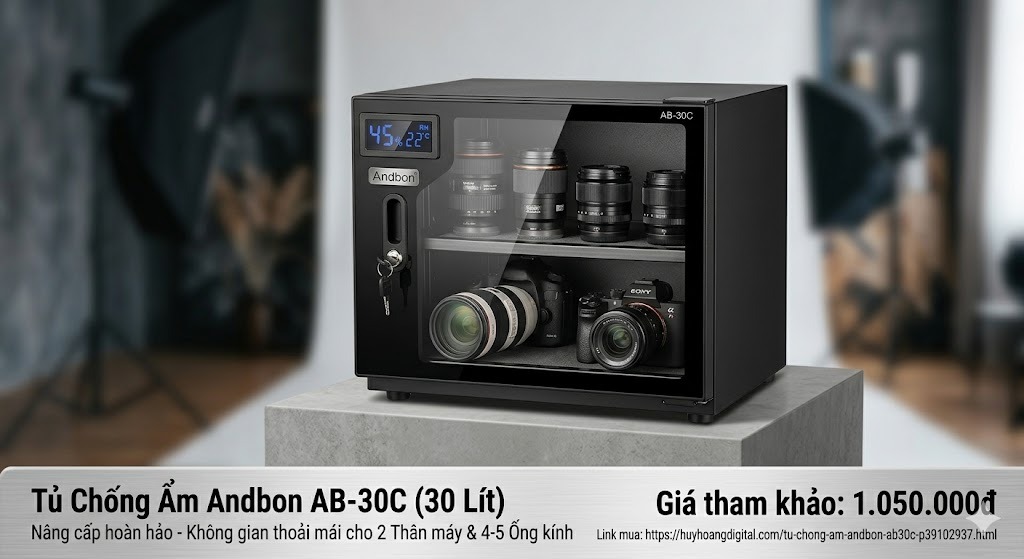 Tủ chống ẩm Andbon AB-30C (30 Lít)