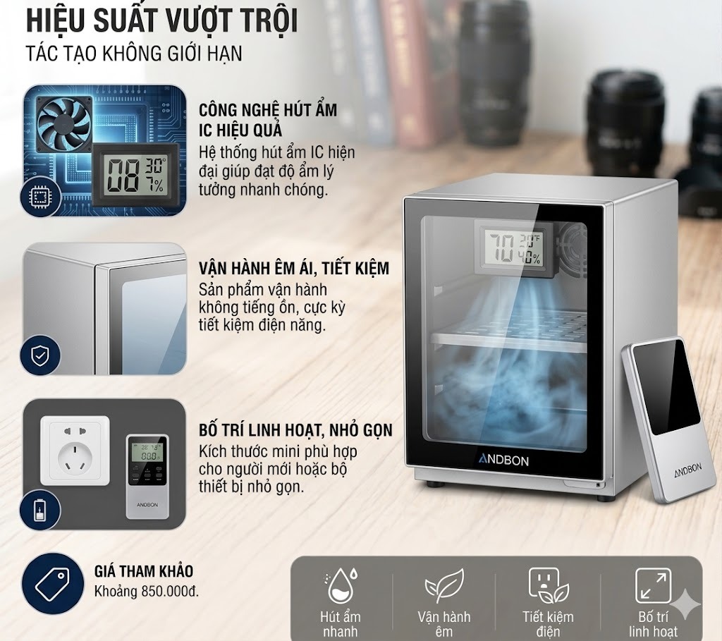 Tủ chống ẩm Andbon AB-21C (21 Lít)