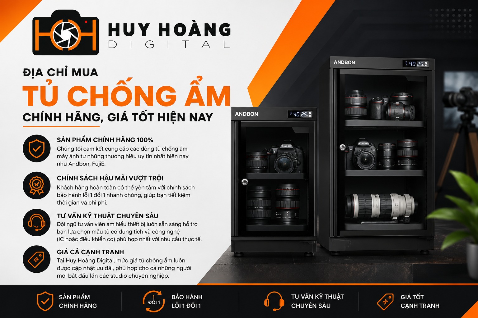 Địa chỉ mua tủ chống ẩm chính hãng, giá tốt hiện nay