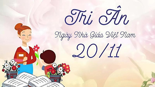Background 20/11 cho mầm non, tiểu học ngộ nghĩnh