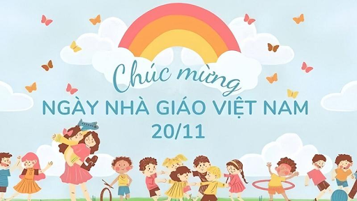 Background 20/11 cho mầm non, tiểu học