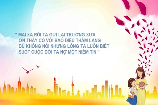 Background 20/11 có trích dẫn hay