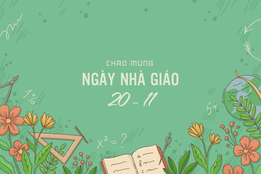 Background 20/11 đơn giản, trang trọng