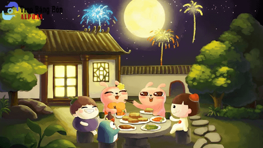 Background chủ đề gia đình đoàn viên