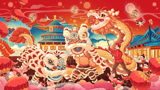 Background trung thu chủ đề lễ hội