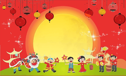 Background trung thu ngộ nghĩnh