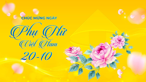 Background 20/10 màu vàng