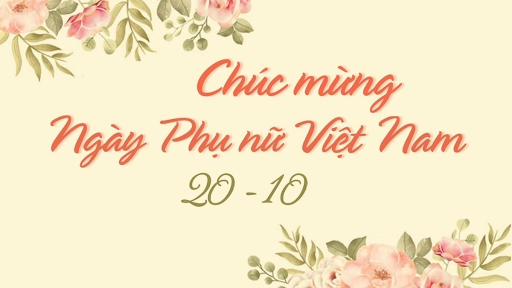 Background 20/10 màu vàng kèm chữ