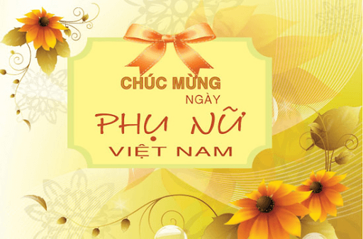 Background 20/10 màu vàng độc đáo