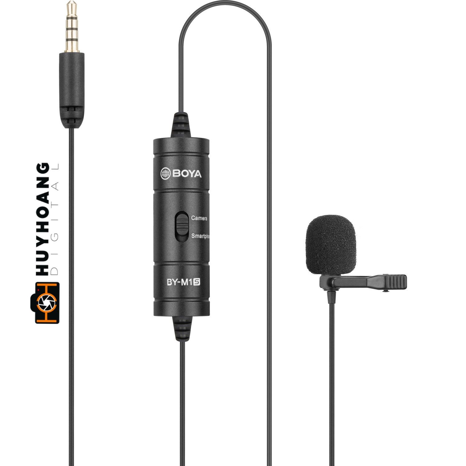BOYA BY-M1S - Mic thu âm cài áo có dây cổng 3.5mm TRRS