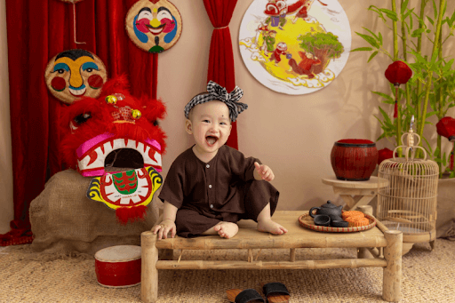 Concept chụp ảnh trung thu cho bé hóa thân thành chú cuội