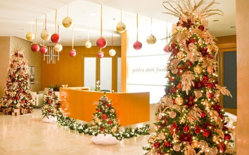 Concept trang trí noel văn phòng ấm cúng