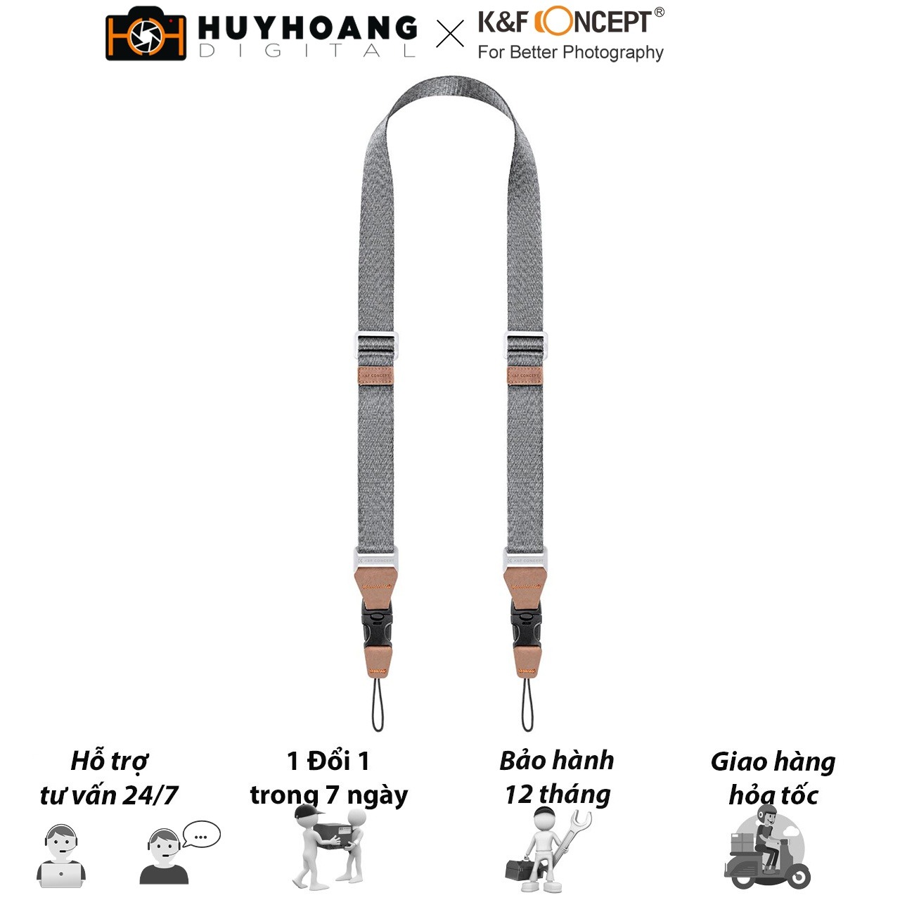 Dây đeo máy ảnh thời trang K&F Concept