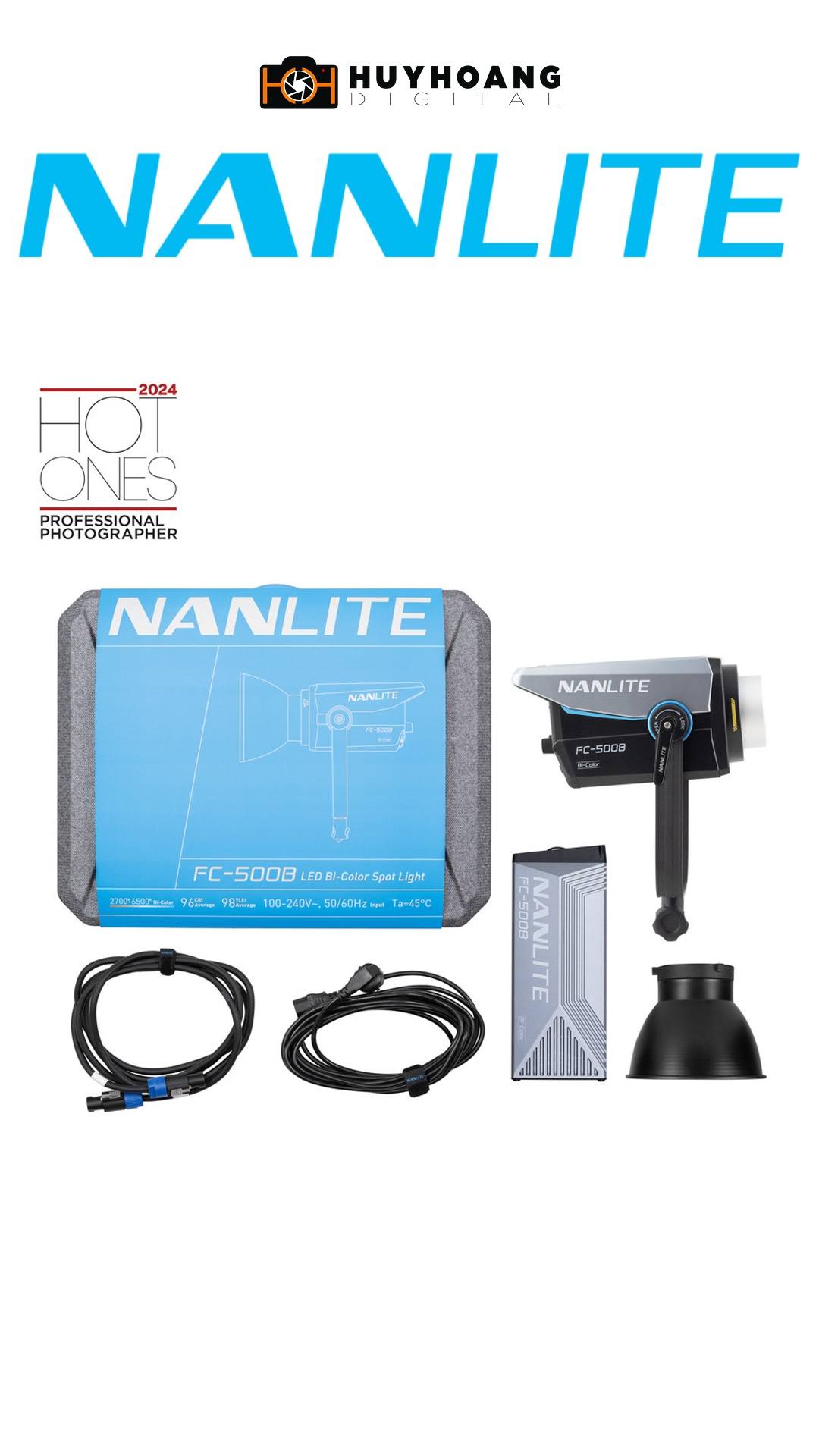 Đèn LED Nanlite FC-500B 500W CCT 2700-6500K CRI 96 - Combo 2
