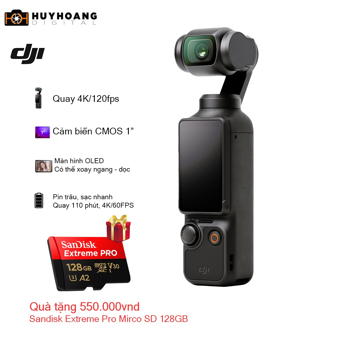 DJI Osmo Pocket 3 Combo – Phụ kiện đầy đủ, trải nghiệm tối ưu