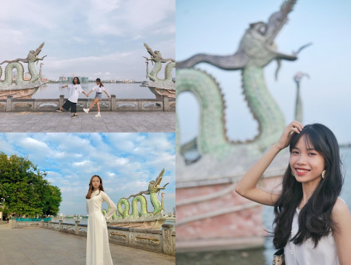 Đôi Rồng Gốm Sứ là một biểu tượng độc đáo của Hồ Tây mà mọi du khách đều muốn một lần check in