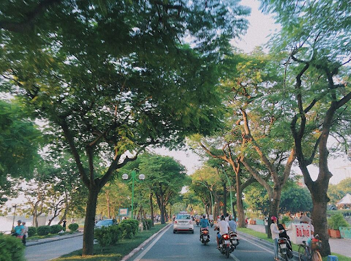 Đường Thanh Niên là con đường nối giữa Hồ Tây và hồ Trúc Bạch