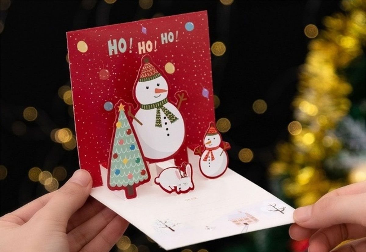 Học cách làm thiệp ông già Noel bằng bìa cứng
